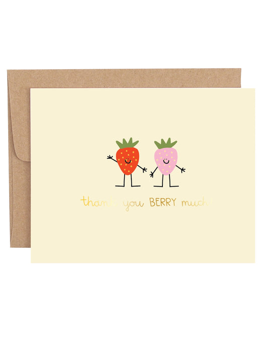 Thank You Berry Much Greeting Card