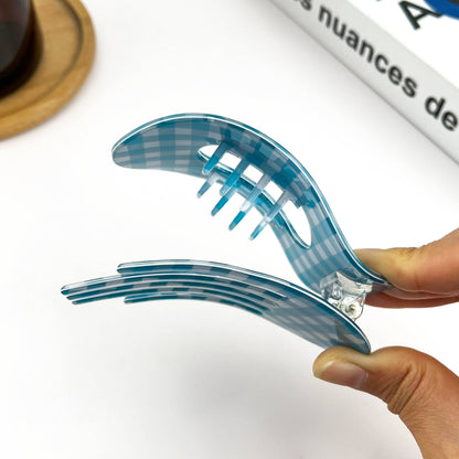 Acetate Gingham Large Claw Hair Clip