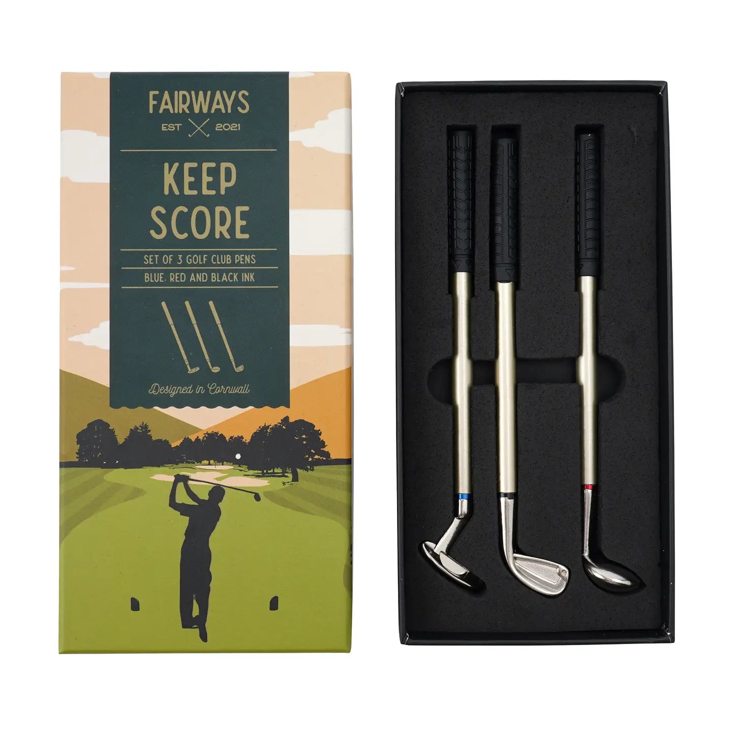 Fairways Golfing Goods Set of 3 Golf Club Pens