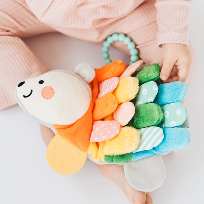 Hedgehog Montessori Snuggly Sensory Toy with Crinkle Tabs