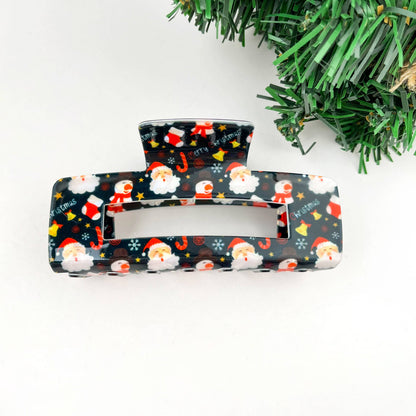 Christmas Series Rectangular Hair Claw Clips