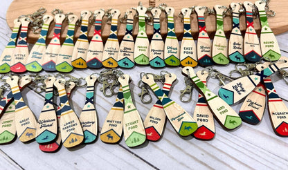 Lake Norman Paddle Keychain