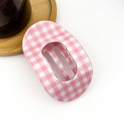 Acetate Gingham Large Claw Hair Clip