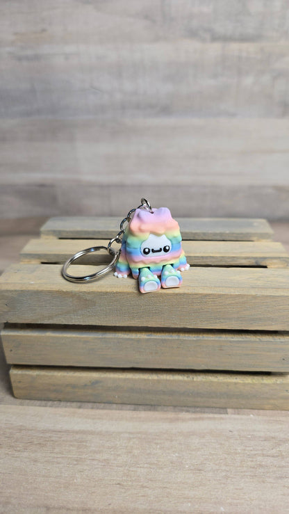 Bigfoot & Yeti Cryptid Fidget Keychain