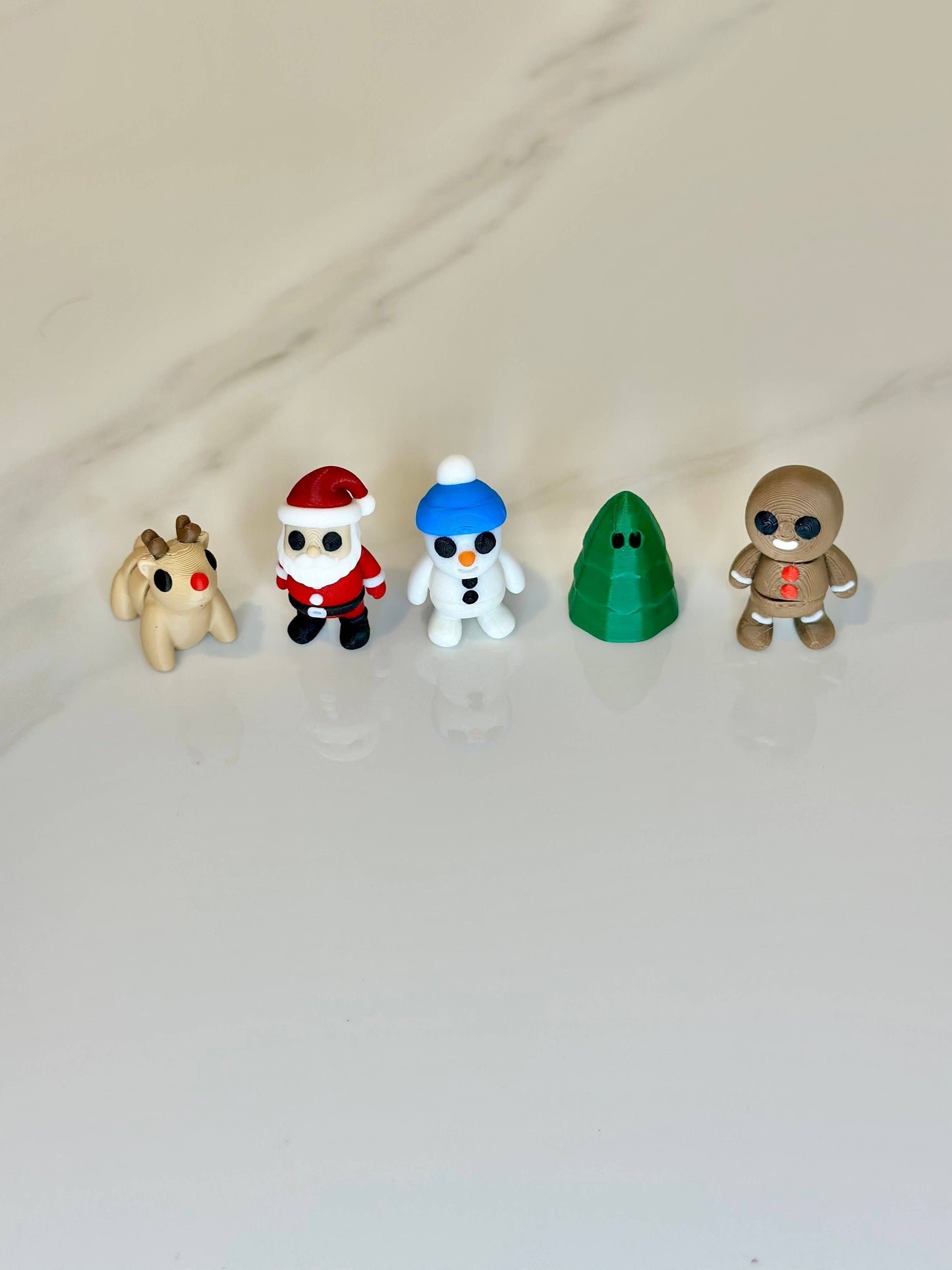 Tiny 3D Printed Pocket Christmas Fidgets