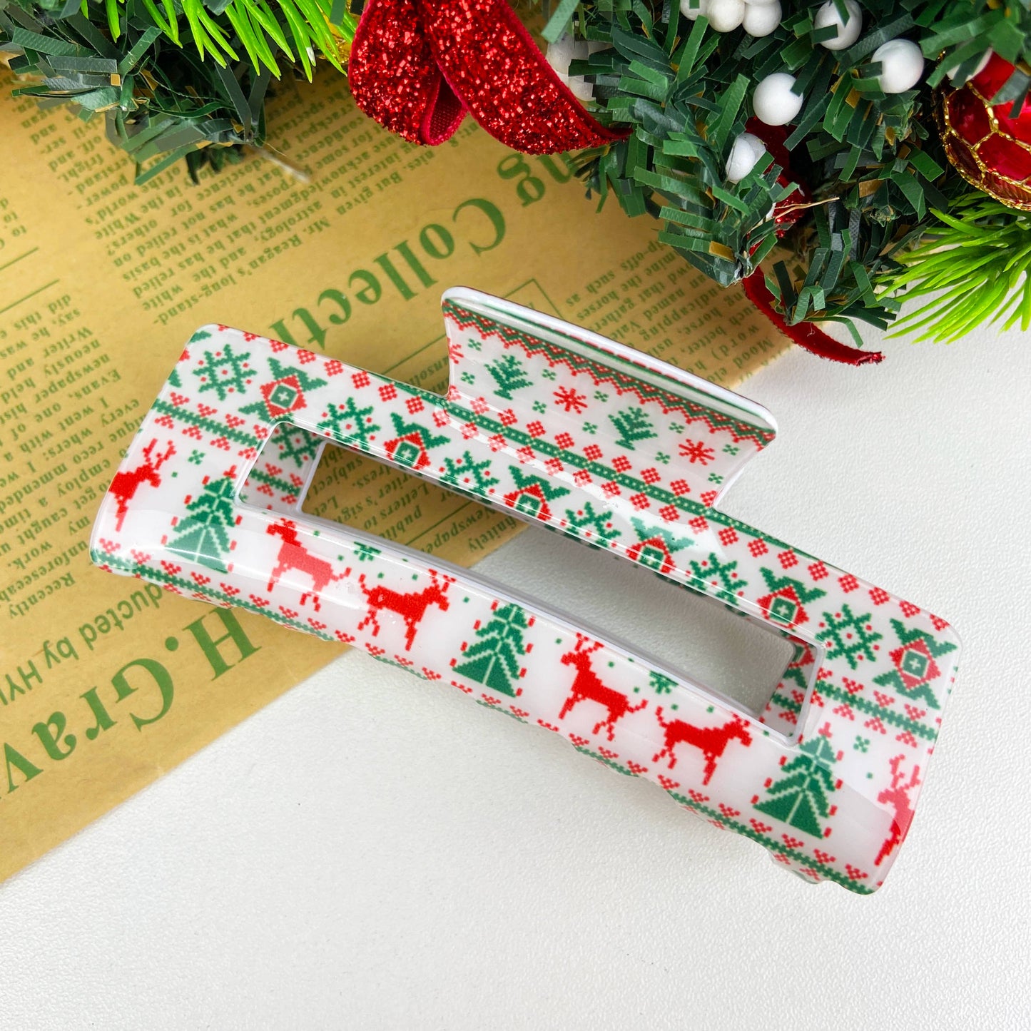 Funny Christmas Hair Clip Snowflake Bells