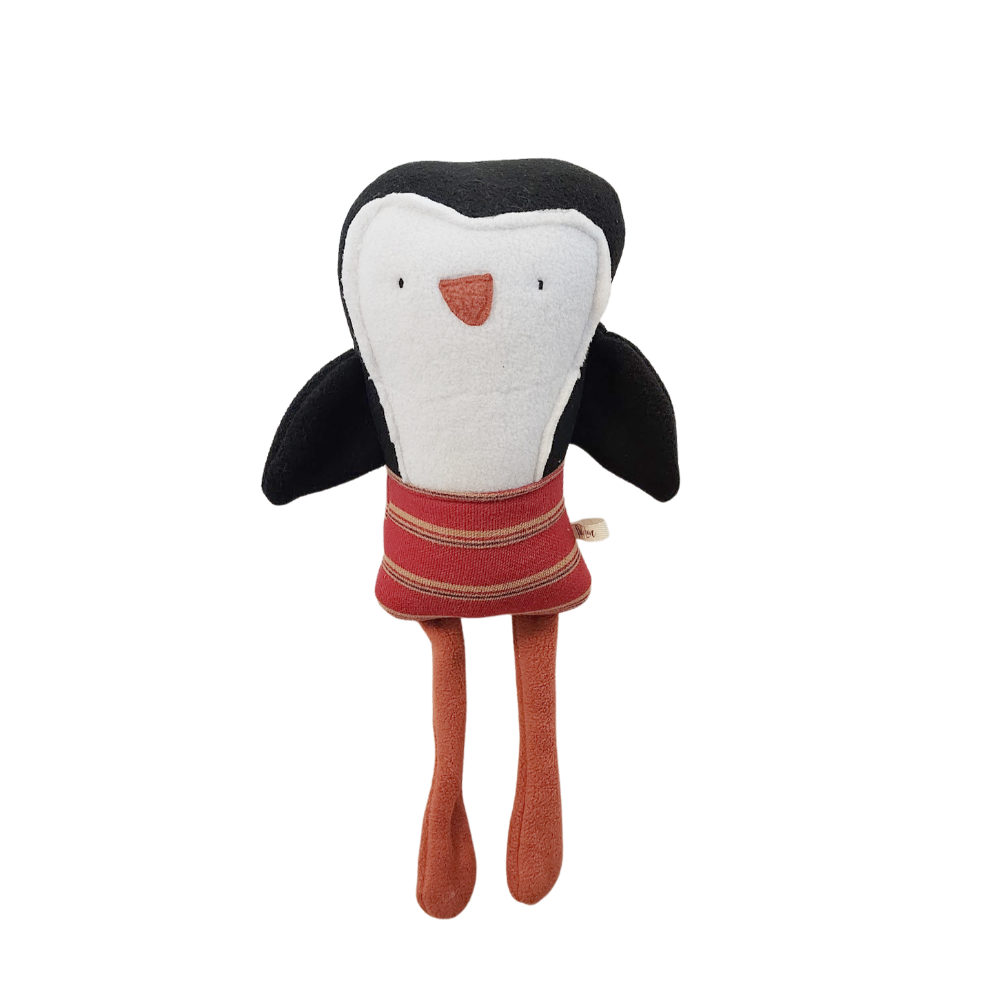 Theo the Penguin, handmade plush toy