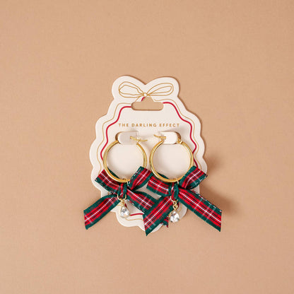 Signature Hoop Earrings-Dressed in Plaid