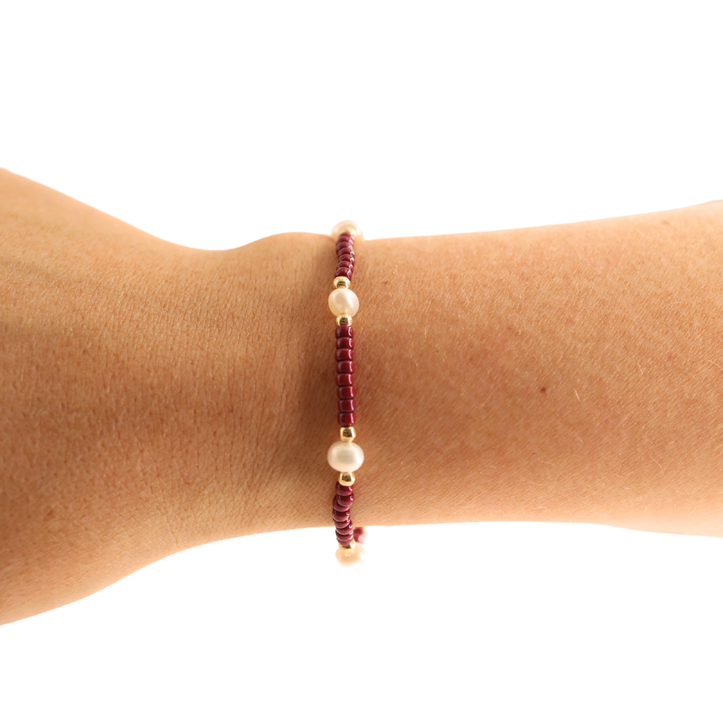 Crimson Red Pearl Bracelet