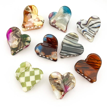 Mini Heart Hair Claw Clip, Valentine's Day Accessory