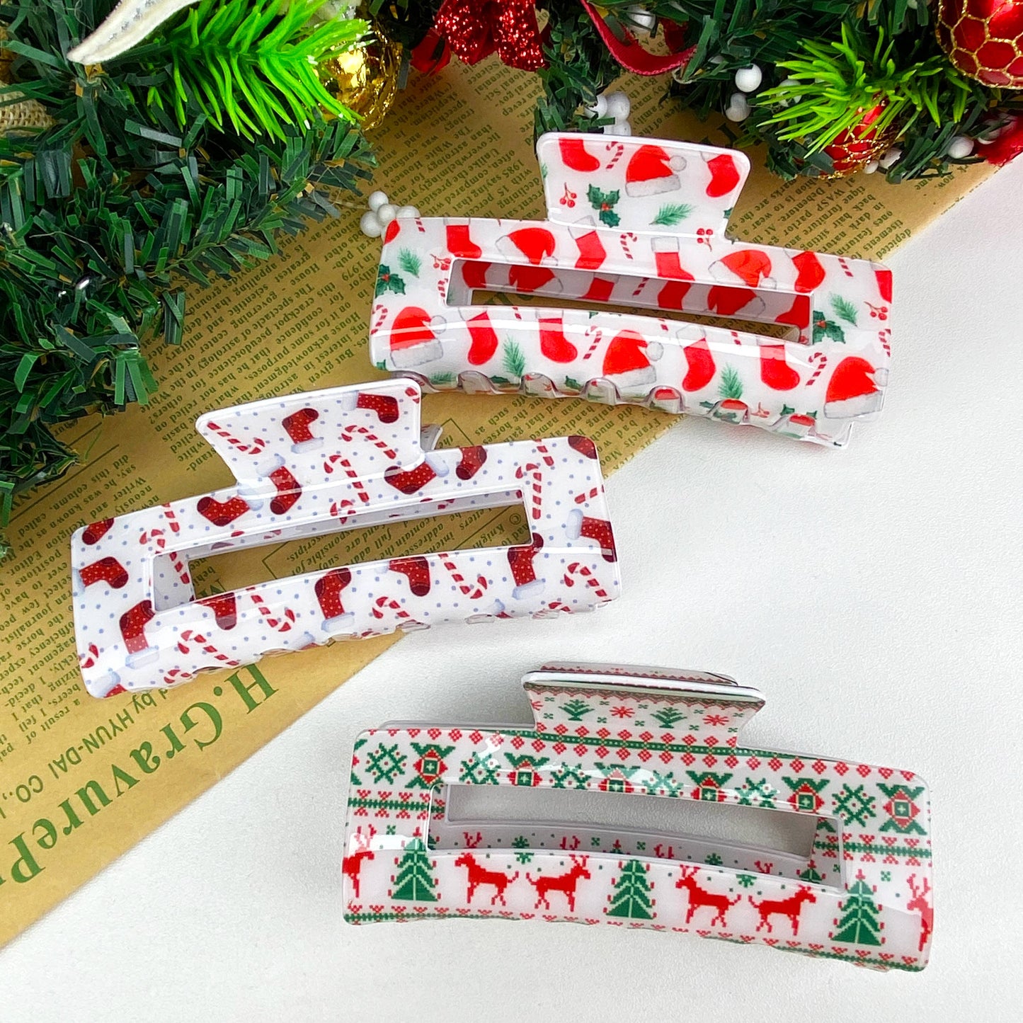 Funny Christmas Hair Clip Snowflake Bells