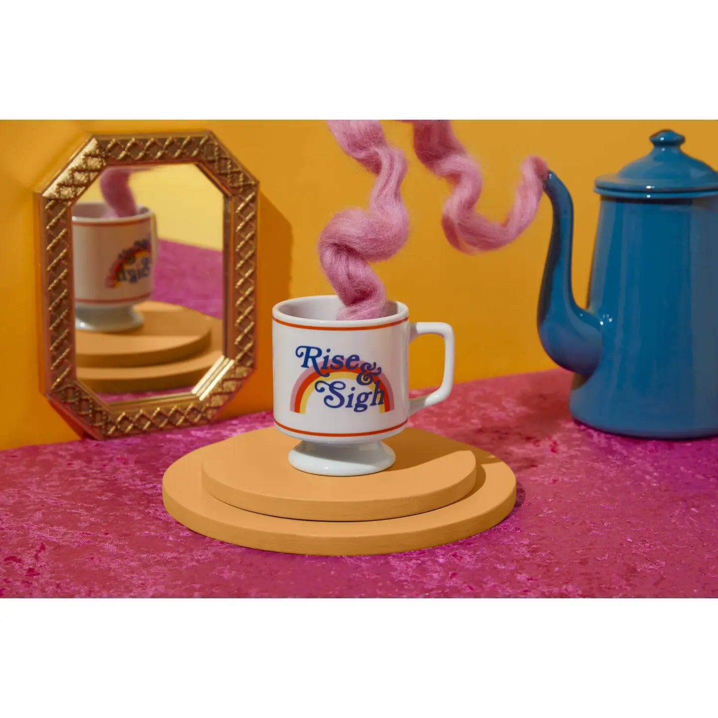 Brass Monkey Rise & Sigh Pedestal Mug