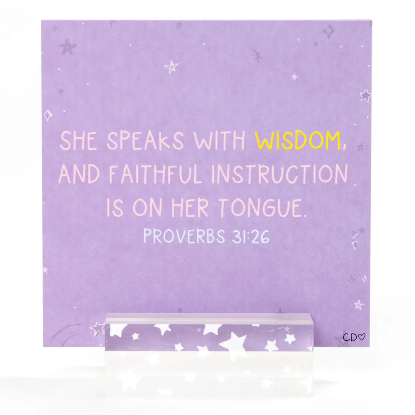 Verses For Teachers – Bible Verse Card Set + Display Stand
