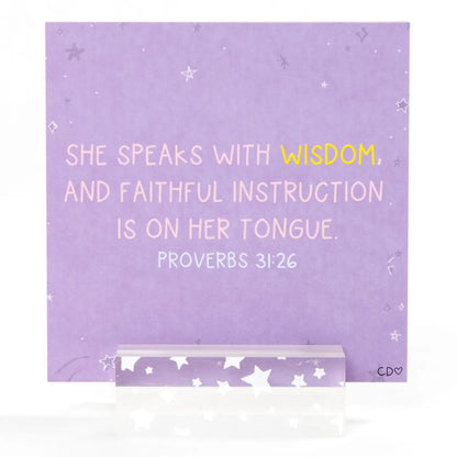 Verses For Teachers – Bible Verse Card Set + Display Stand