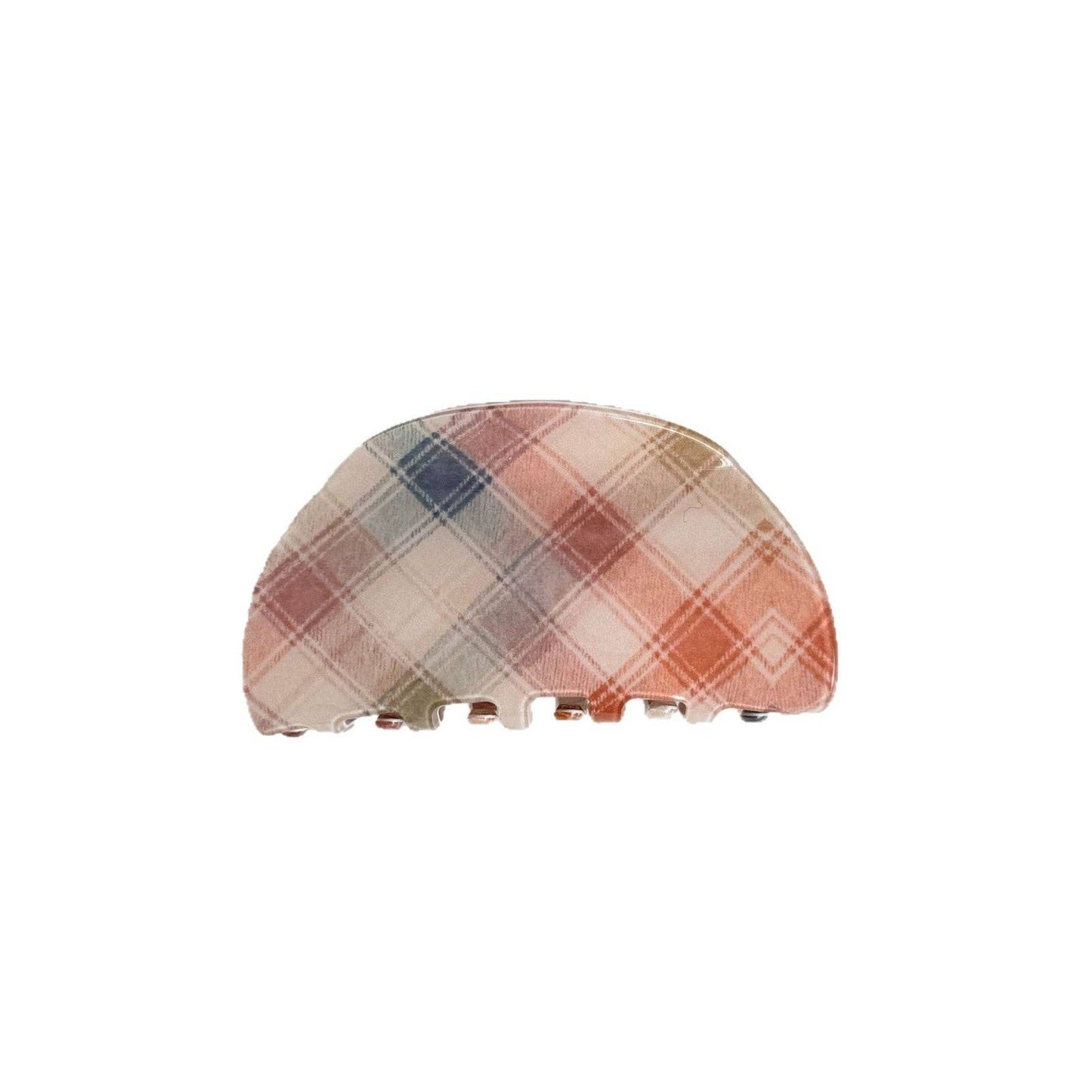 Vinatge Plaid Color Block Acrylic Hair Claws MK2PPM6W6HCP496