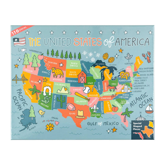 USA - 110 Piece Educational Jigsaw Puzzle