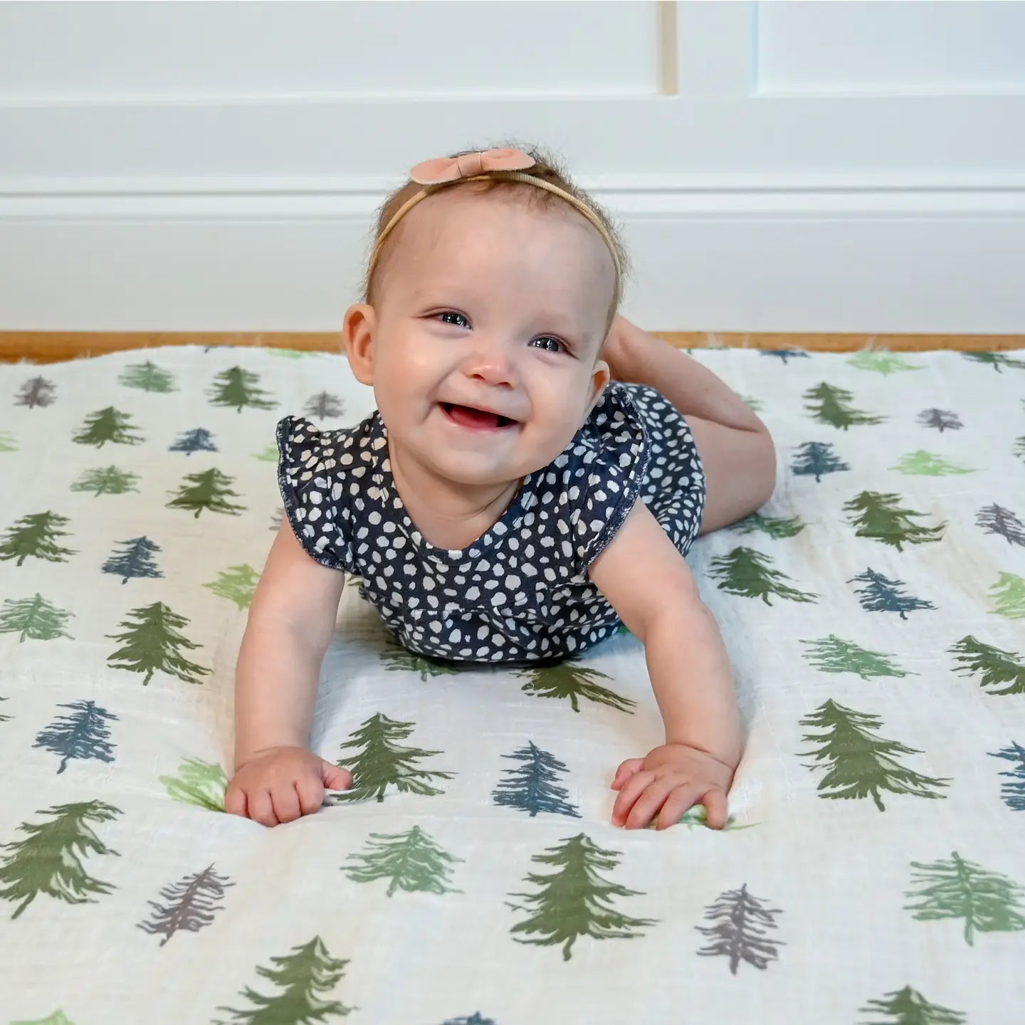 Pine Tree Baby Muslin Swaddle Blanket