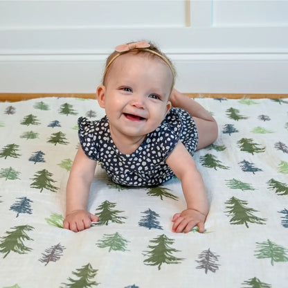 Pine Tree Baby Muslin Swaddle Blanket