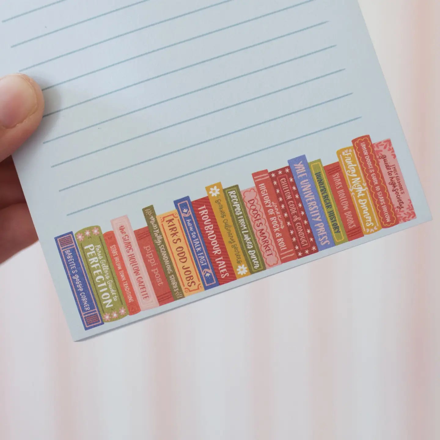 Stars Hollow Bookshelf 4x6 Notepad