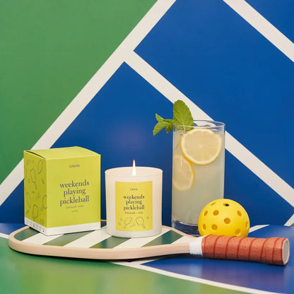Weekends Playing Pickleball Candle