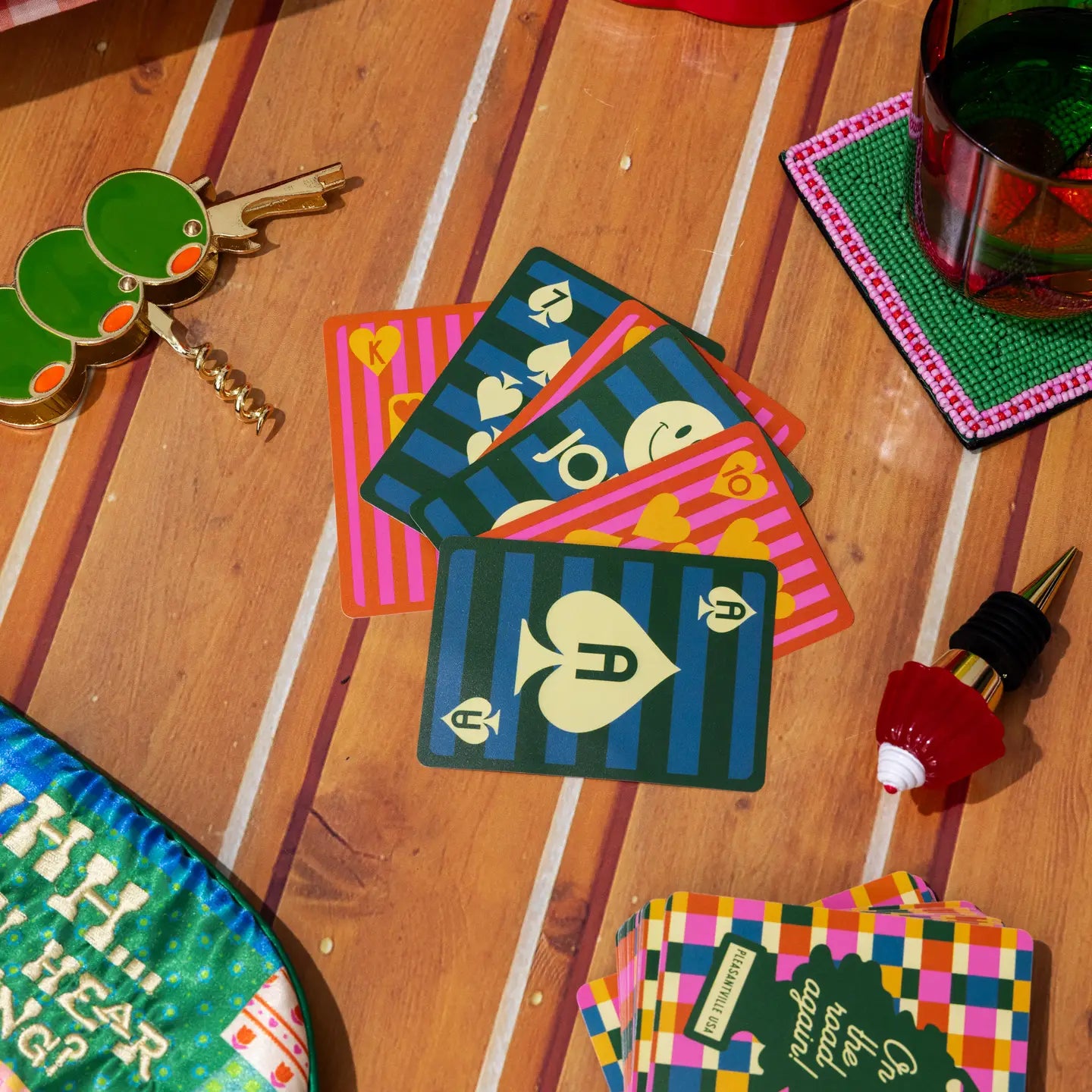 Waterproof Playing Cards, Colorful Plaid