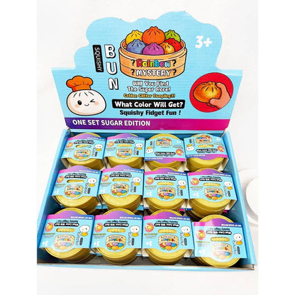 24pcs Mini Glitter Dumpling Squishy with Steamer