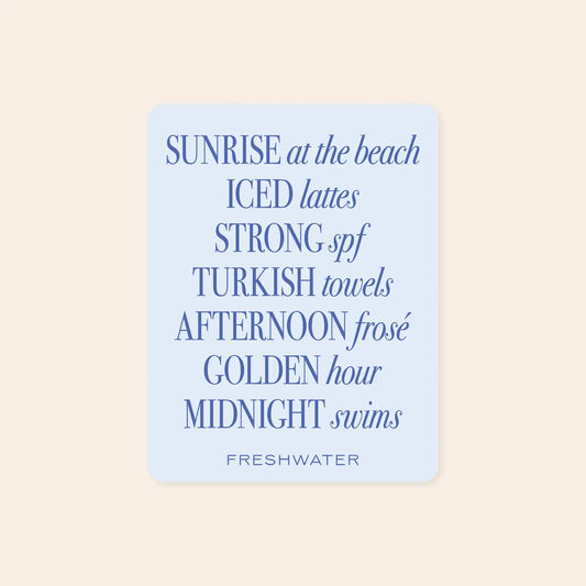Beach Favorites Vinyl Sticker