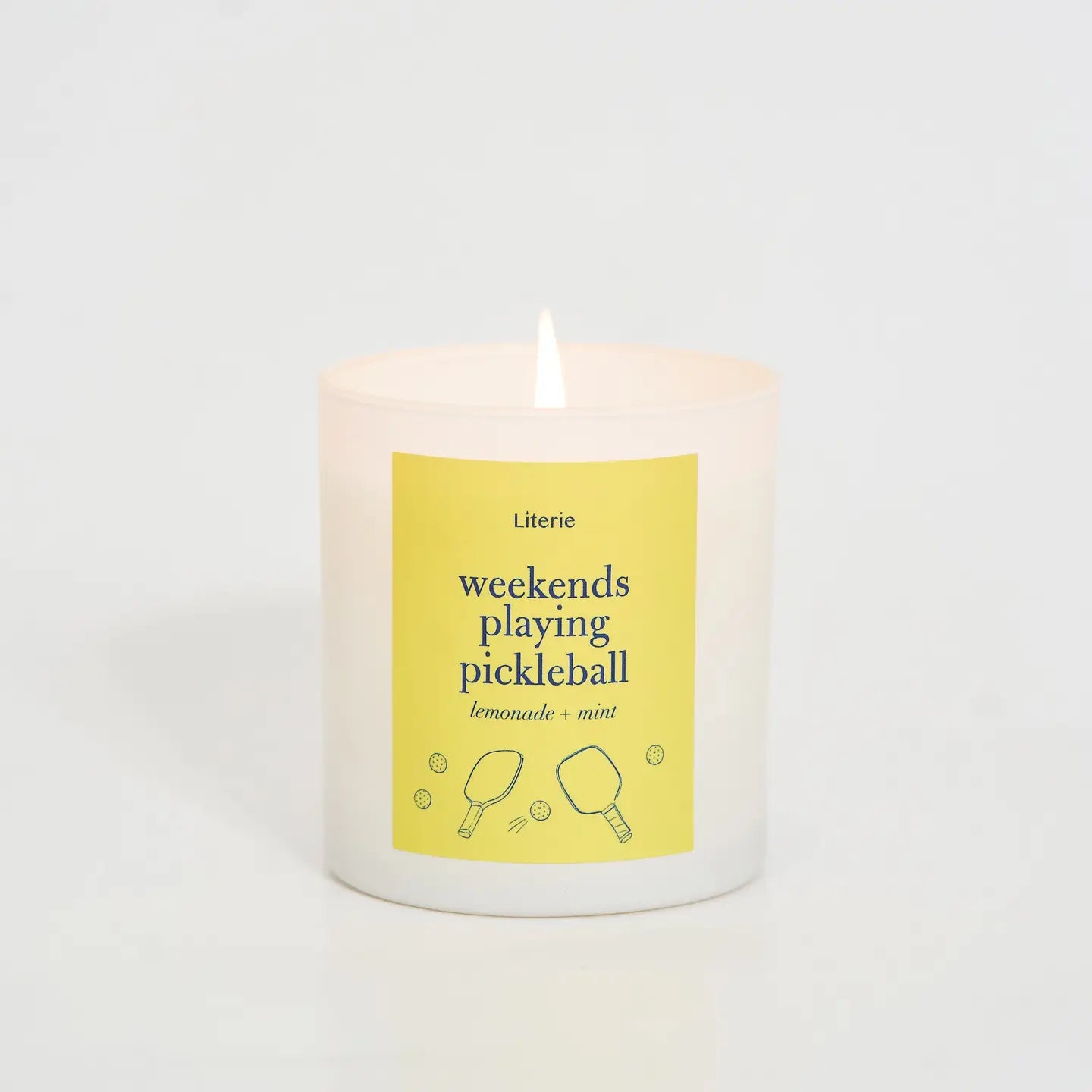 Weekends Playing Pickleball Candle