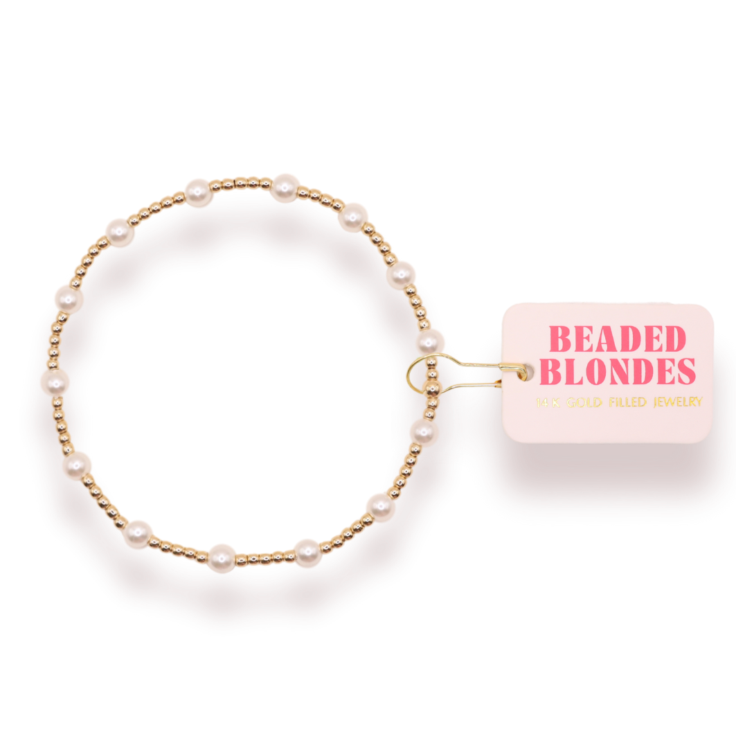 June Pearl Bracelet in Gold