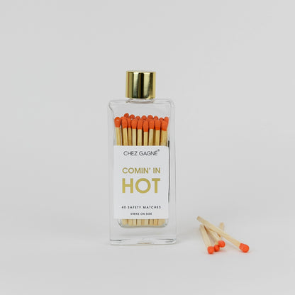 Coming in Hot - Glass Bottle Safety Matches