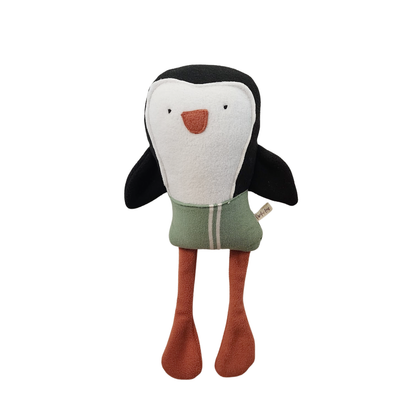 Theo the Penguin, handmade plush toy