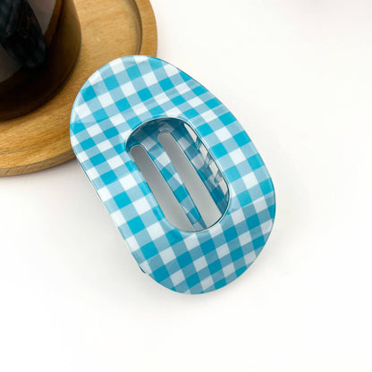 Acetate Gingham Large Claw Hair Clip