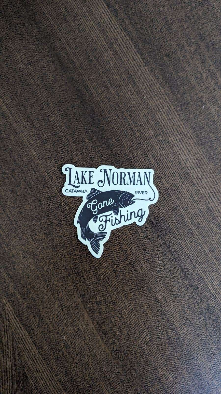 Lake Norman Gone Fishing Sticker