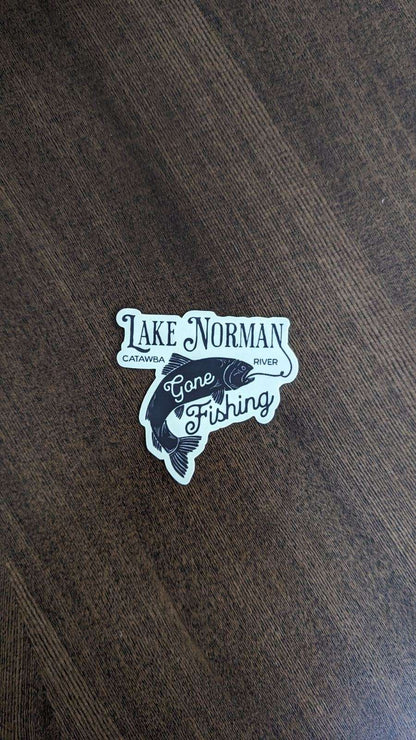 Lake Norman Gone Fishing Sticker