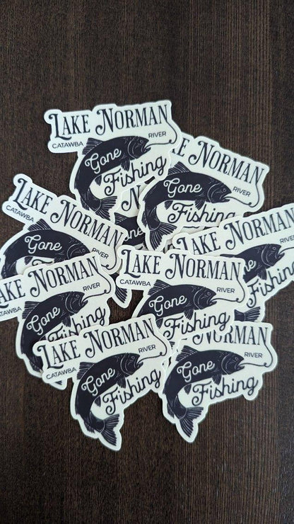 Lake Norman Gone Fishing Sticker