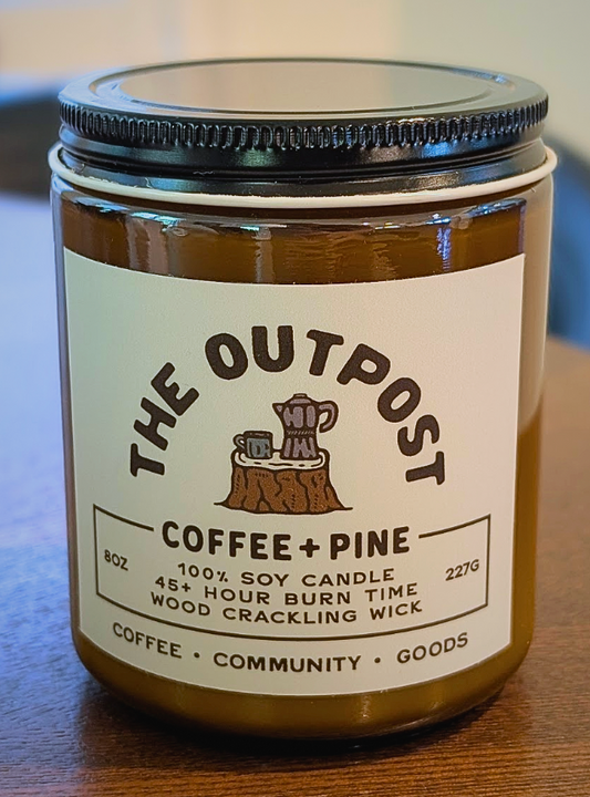 The Outpost Pine x Coffee Candle