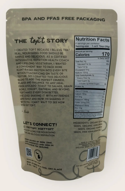 Top't Seed Mix: Hemp and Pumpkin