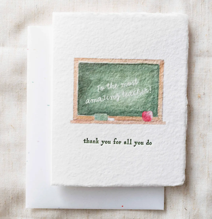 Chalkboard Teacher Appreciation Card