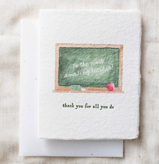 Chalkboard Teacher Appreciation Card