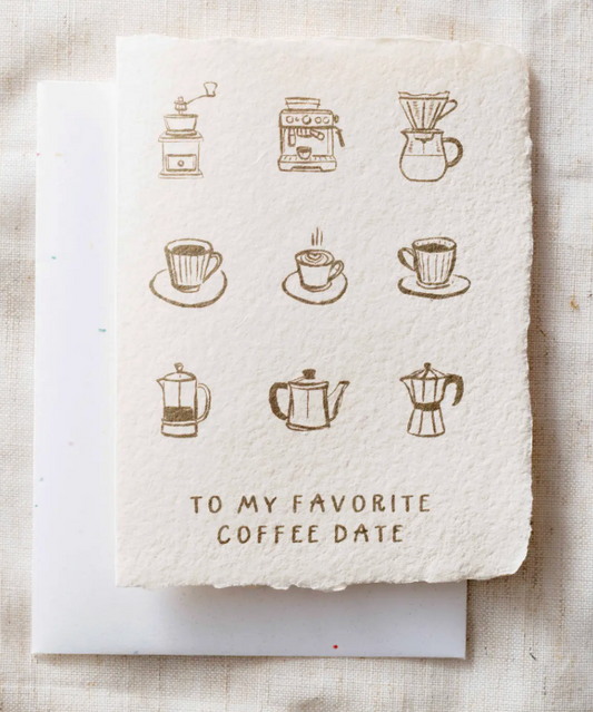 Coffee Date Love Friendship | Eco-Friendly Greeting Card