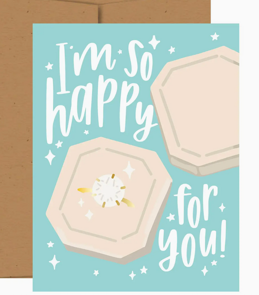 So Happy For You Ring Engagement Greeting Card