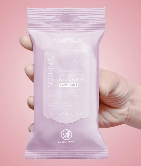 Lavender Nourishing Hand Sanitizing Travel Wipes