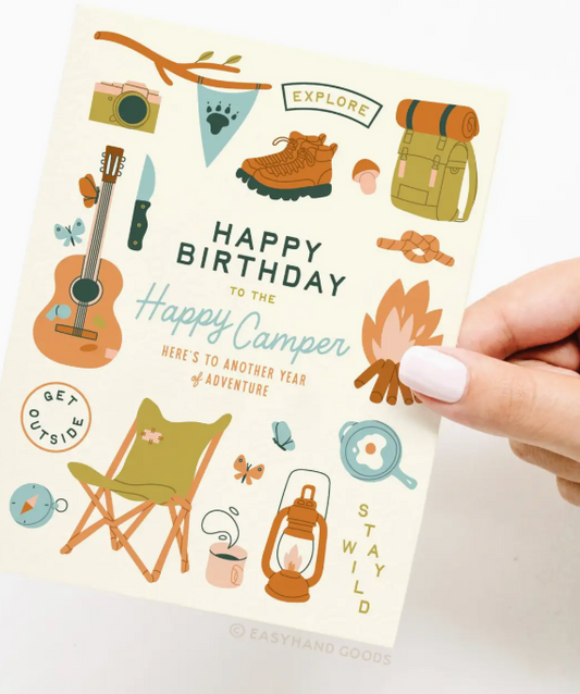 Happy Birthday To the Happy Camper Greeting Card
