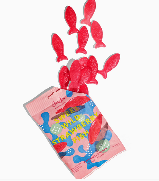 Sweet Wild Strawberry Fish - Swedish Candy 5.2oz (150g)