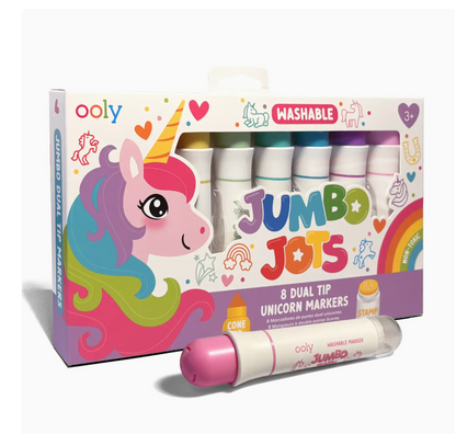 Jumbo Jots Dual Tip Unicorn Markers - Set of 8