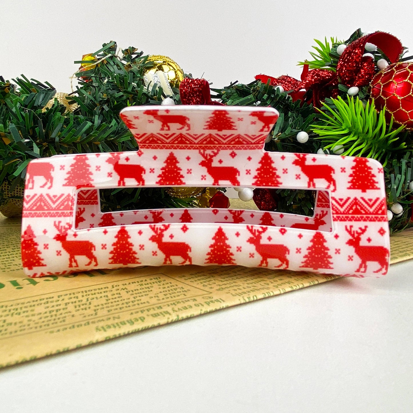 Funny Christmas Hair Clip Snowflake Bells