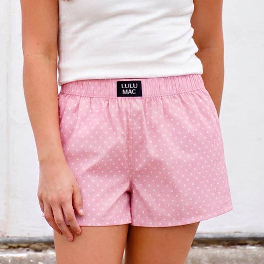 BXMPD- LIGHT PINK MINI POLKA DOT BOXER