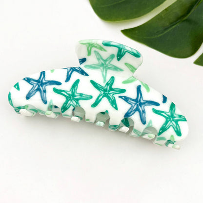 Coastal Sea Life Hair Claw Clip, Beach Style Hair Accessory