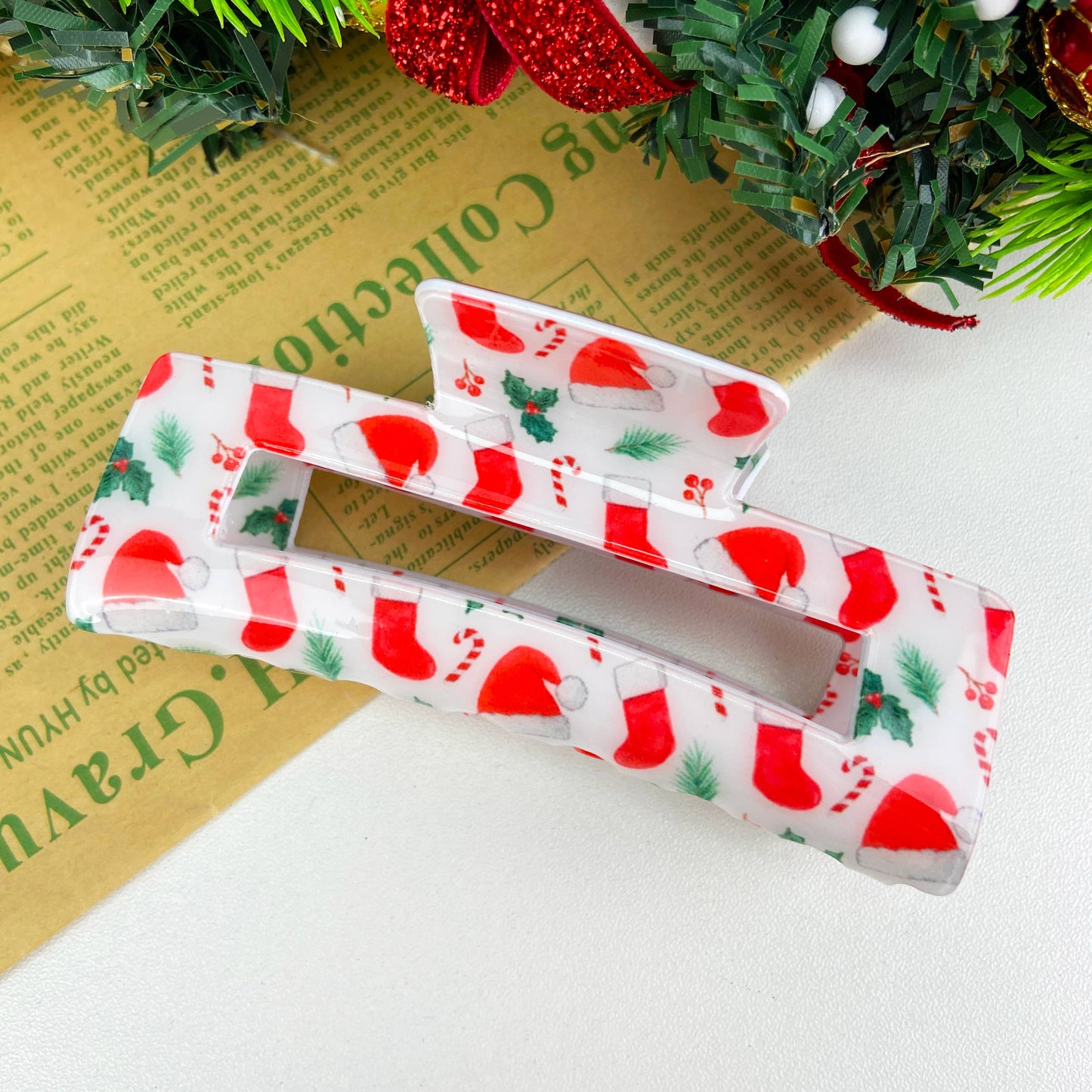 Funny Christmas Hair Clip Snowflake Bells
