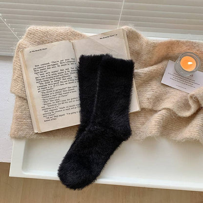 Winter Fuzzy Plush Thicken Warm Crew Socks MK2BLW6W8FSO220